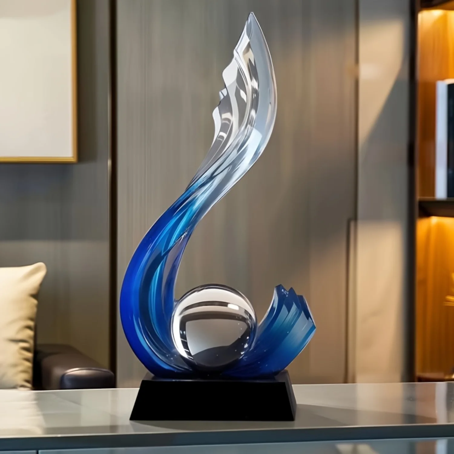 Коллекционные фигурки из скульптуры из смолы — современные креативные детали для внутреннего декора для различных типов комнат — разделенный конец без электричества