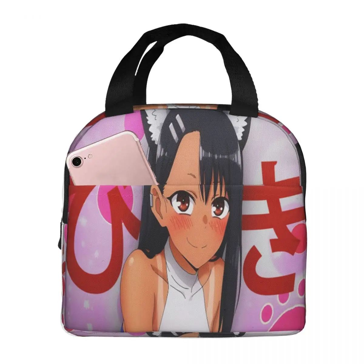 Don't Toy With Me Miss Nagatoro bolsa de almuerzo aislante Bento Pack, paquete de comida, bolso de mano, nuevo