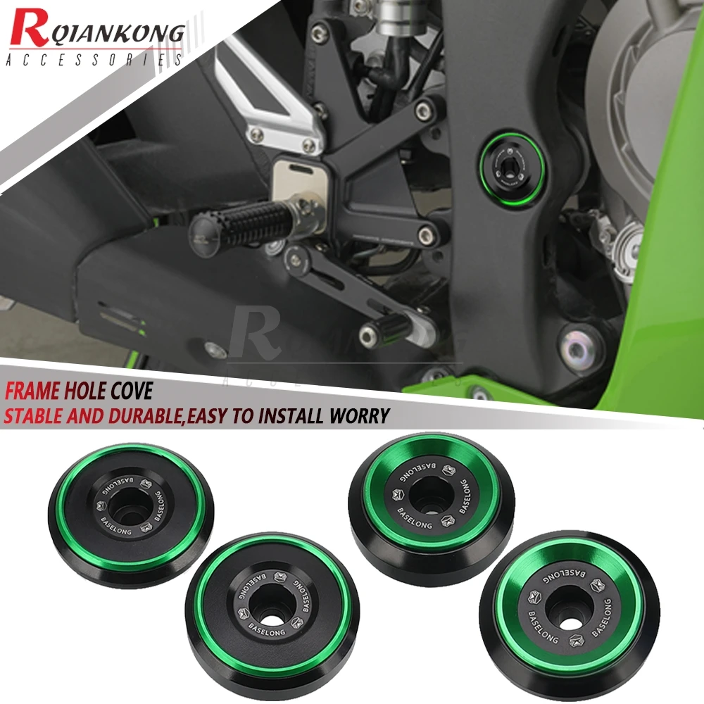

Motorcycle Accessories Covers For Kawasaki ZX-6R ZX 6R ZX6R 2024 2025 2026 Frame Hole Cover Caps Plug Decorative Frame Cap Sets