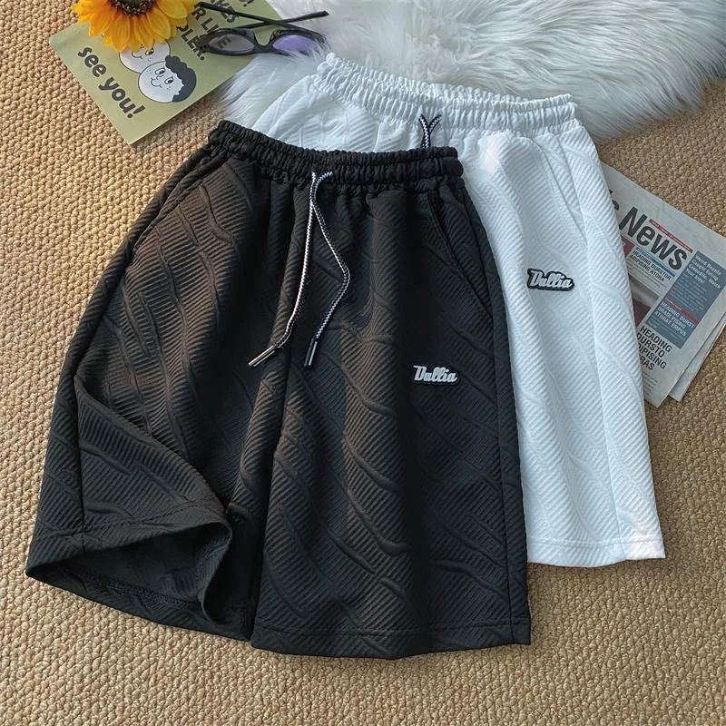 السراويل البضائع الرجالية موضة الصيف Ins السراويل السوداء غير رسمية خمس نقاط السراويل الاتجاه ميناء الرياح الصالة الرياضية جيوب السراويل أبلى الاتجاه الرجال