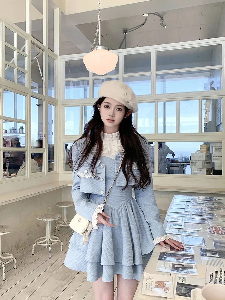 

Костюм для девочек Audrey Diary Missy or Jaet Dr Set: Новинка весны, осенне-зимний модный комплект для молодых женщин, школьный костюм