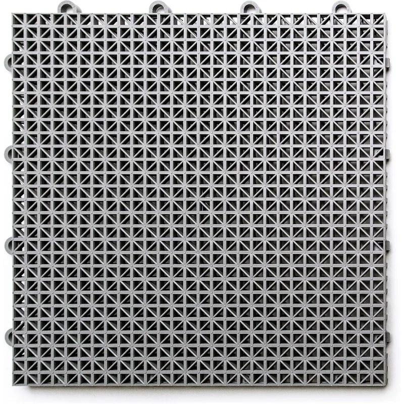 

Big Floors DuraGrid Outdoor Modular Deck Tiles,Interlocking,Slip-Resistant,Self-Draining,Durable Plastic Flooring,Easy Install
