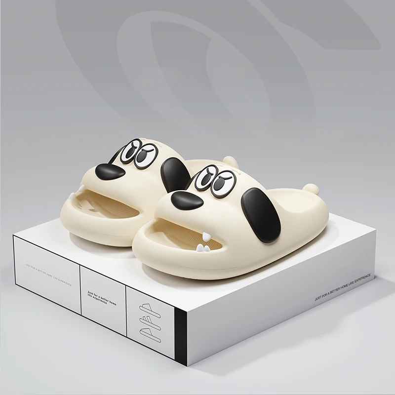 Feslishoet Catroon pantofole spesse per cani con suola antiscivolo scivoli da bagno scarpe comode estive per interni ed esterni