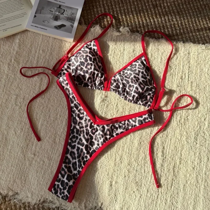 ليوبارد مثير البيكينيات 2025 المايوه النساء ملابس السباحة رفع الإناث الشاطئ ملابس سباحة حريمي لباس سباحة البرازيلي مجموعة البكيني بركة السباح
