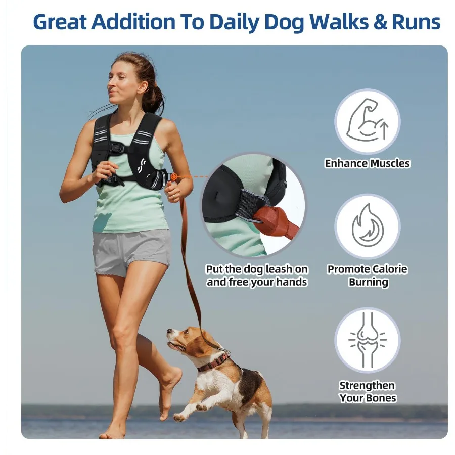 سترة Sportneer المرجحة للنساء والرجال: 8 رطل 12 رطل 15 رطل 20 رطل 25 رطل سترة وزن قابلة للتعديل مع حقيبة هاتف قابلة للفصل لـ Ruck