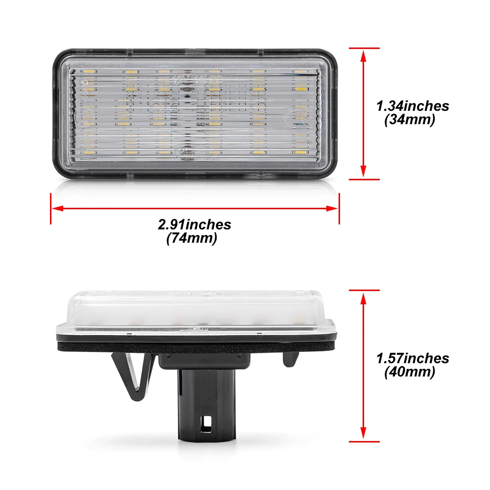 2x For Lexus LX470 LX570 UZJ100 URJ200 GX470 UZJ120 For Toyota Land Cruiser Prado J100 J120 J200 Mark X Led License Plate Lights