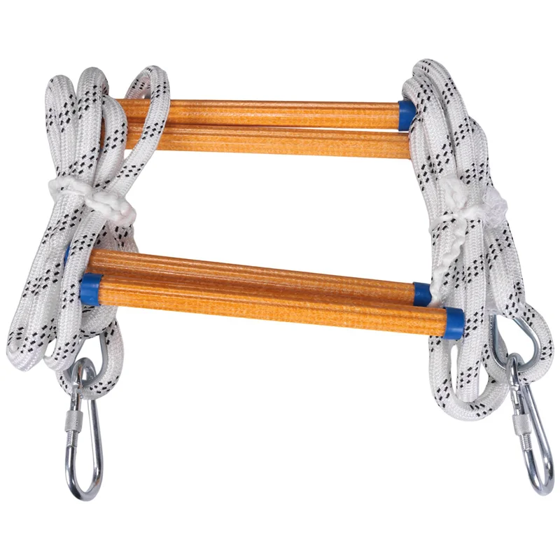 6.5Ft Flexible Ladder Rope Ladder Insulated Ladder Rescue Ladder Rock Climbing Anti-Skid Engineering Rope Ladder