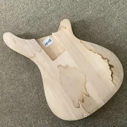 EB058 Unfinished 5 Strings Electric BASS Body  Uncut Solid Basswood DIY  for Replace Wood Crack And Surface Dirty