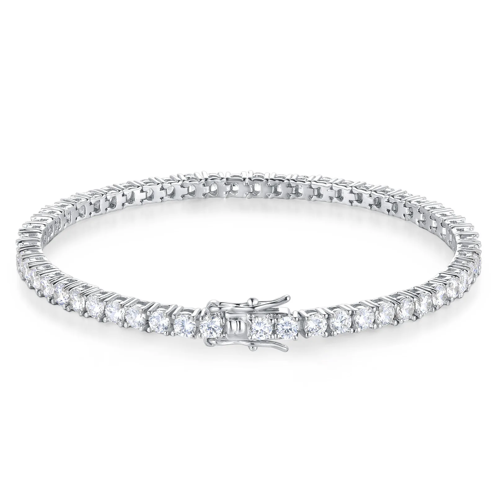 Bracelet de Tennis en Moissanite véritable pour femmes