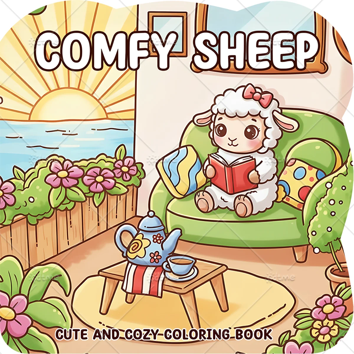 COMFY SHEEP Bold-easy Malbuch mit unregelmäßigen Mustern für Erwachsene, Anti-Angst-Zeichenbuch, perfektes Geschenk für Partys und Geburtstage