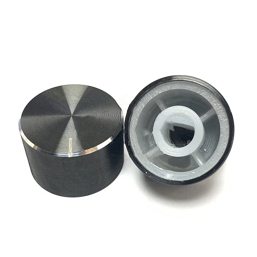 Aluminum Alloy Potentiometer Knob Cap Volume Control Knob Hat Rotation Switch for  6 mm roll shaft/D-axis