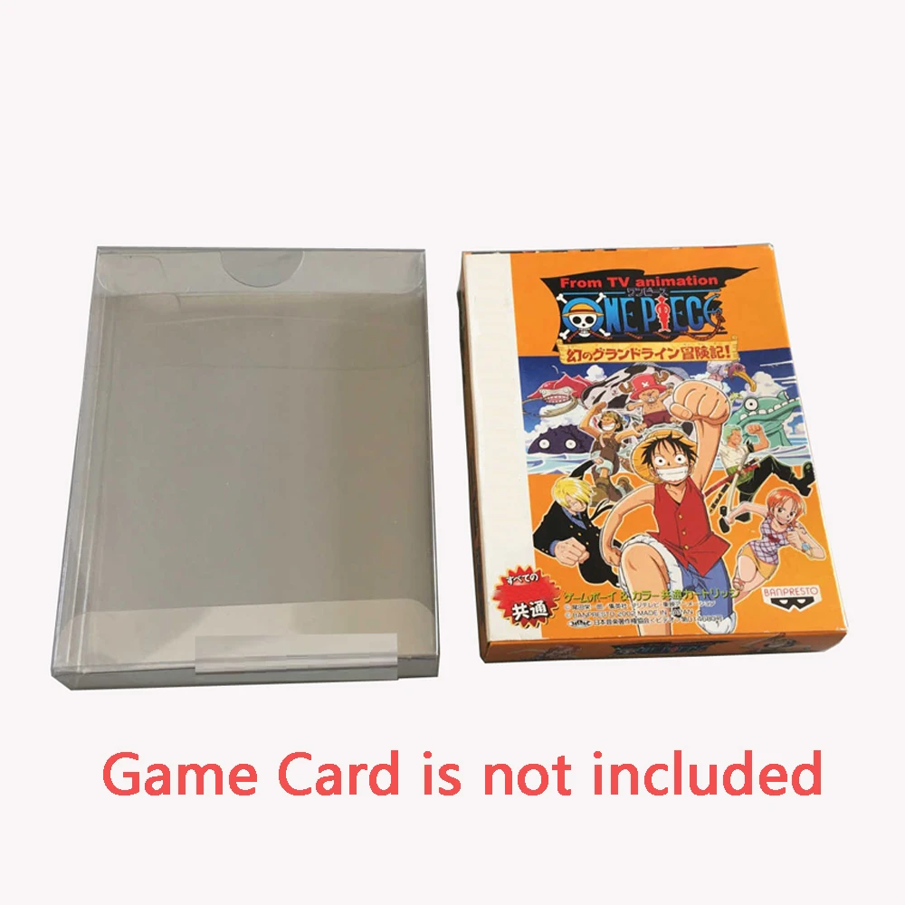 100 pcs JP Version Transparent Clear box For GB/GBC game card color box plastic PET Protector collection storage protective box