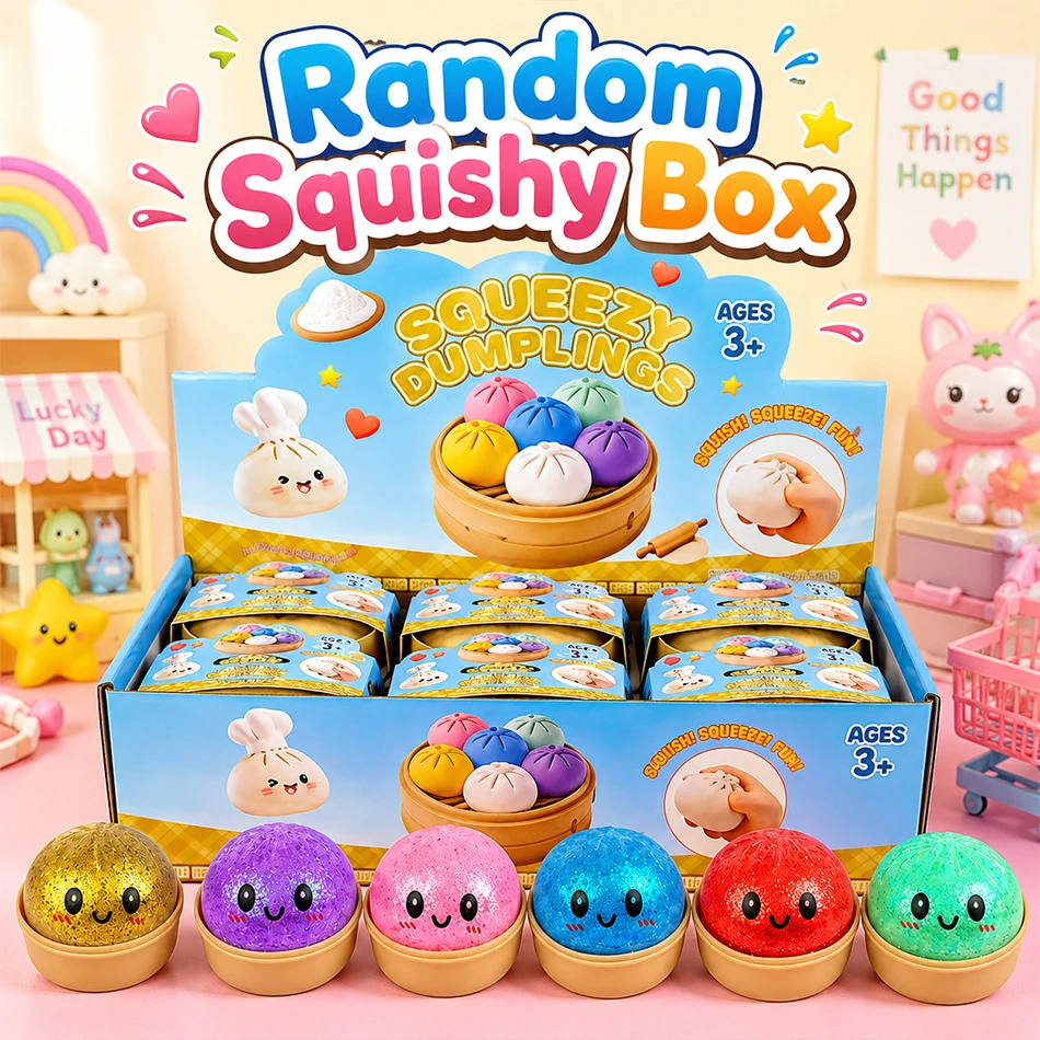 

2026 Realistic Giant Bun Squeeze Toy with Bamboo Steamer Soft Silicone Dough Ball Decompression Fidget Toy Creative Funny Gift
