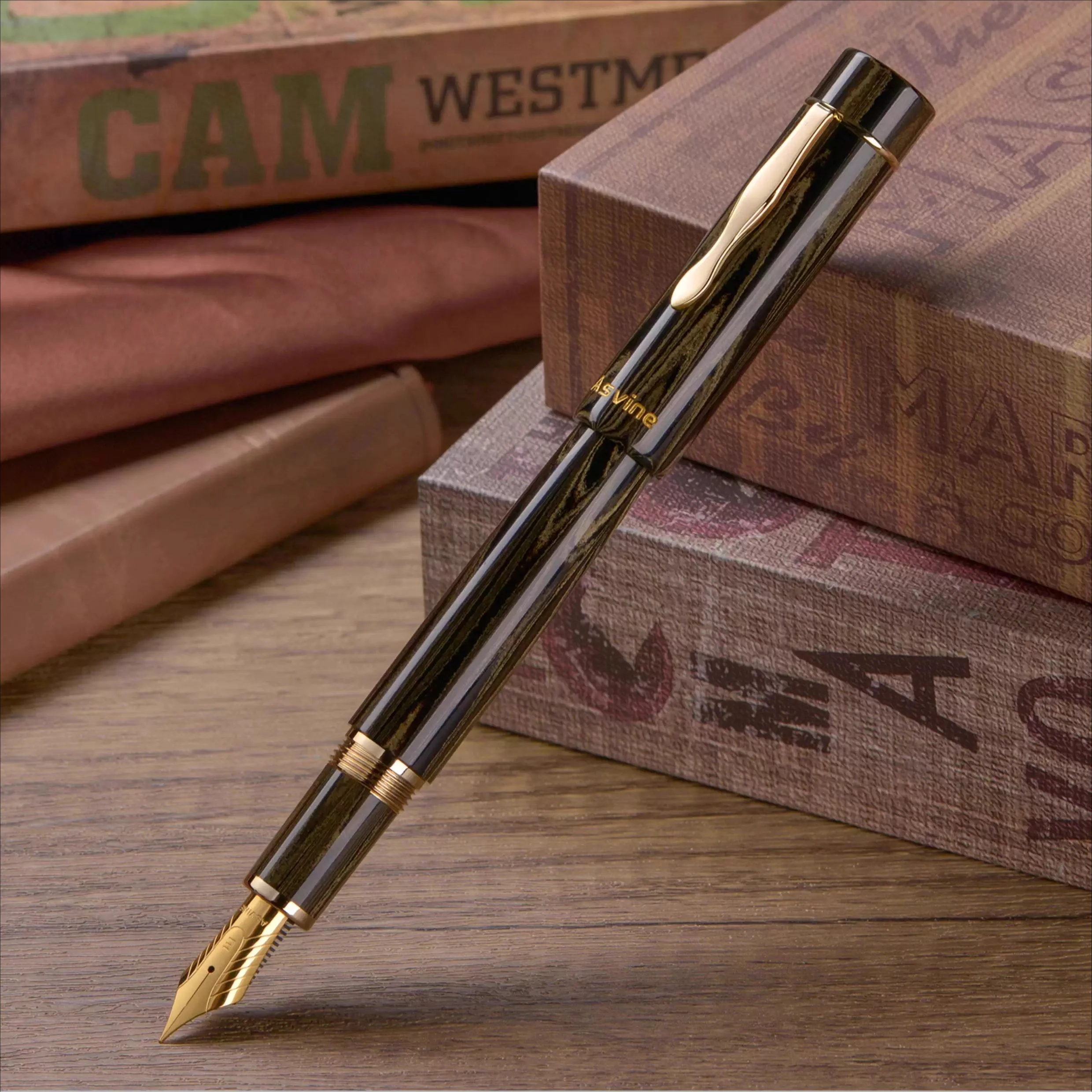 

Asvine C2000 Ebonite Cumberland Fountain Pen Large NO.8 Nib EF/F/M/Stub 1.1 Nib,luxury Germany Writing Pen