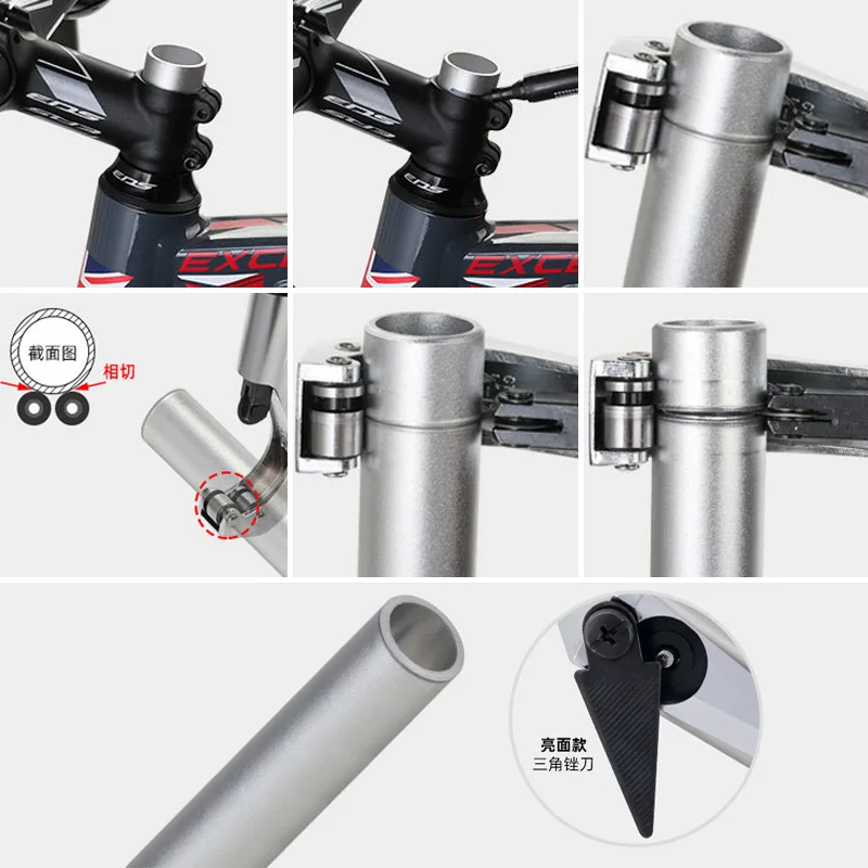 Cycling Repair Tool Mountain Bike Front Fork Pipe Cutter Aluminum Alloy Bike Head Tube Pipe Handlebar Seat Post Cutting Tool JC