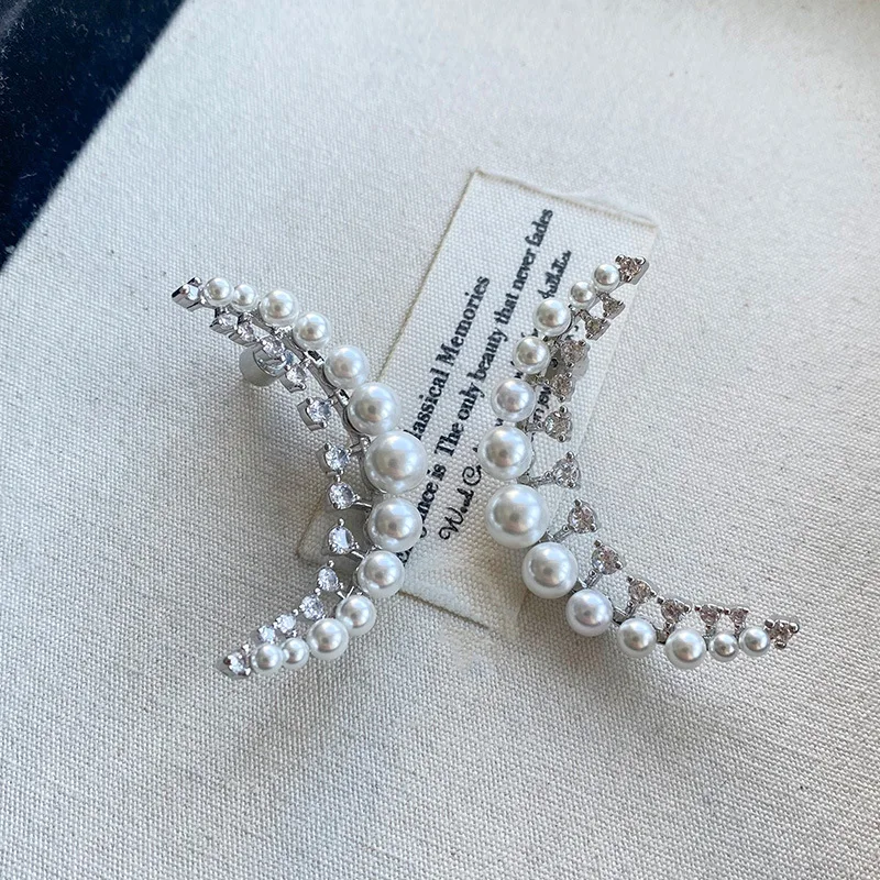 

Moon pearl earrings for women