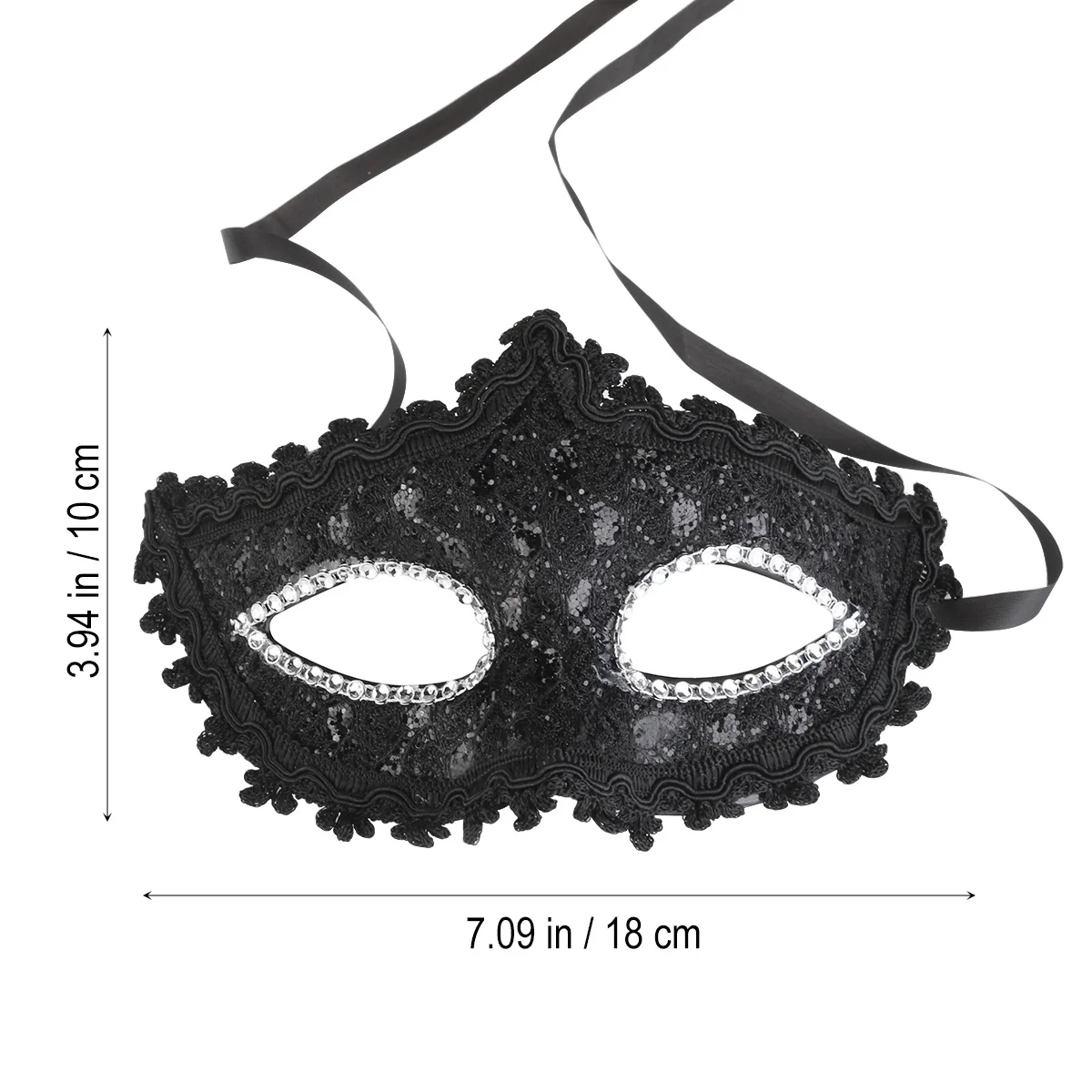 

Vanetian Style Black Lace Mask Exquisite Durable Plastic Cosplay Mask Halloween Masquerade Fancy Dress Ball Crystal Rhinestone