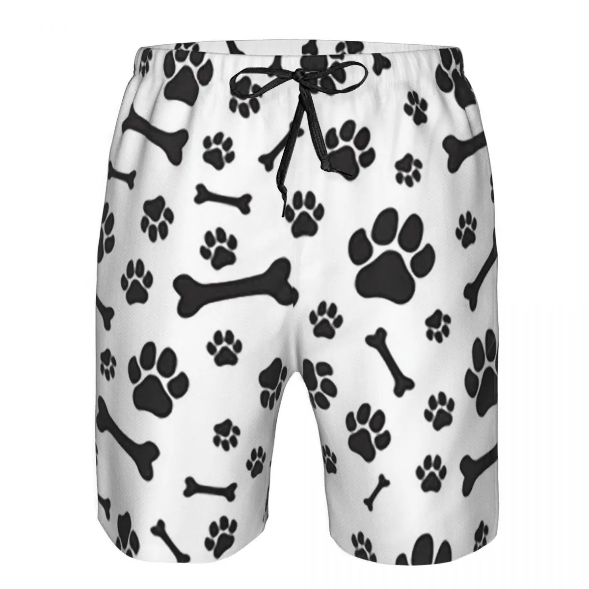 

Colorful Dog Paw Print 3 Trunks Beach Board Shorts Casual Quick Dry Swimming Summer Men Pants