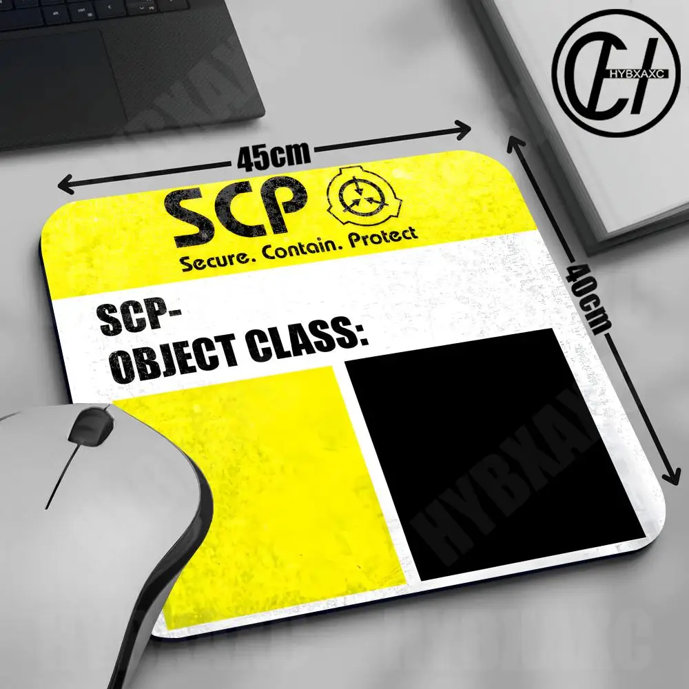 S-SCP Foundation Mouse Pad HYBXAXC 45x40 Computer Keyboard Mat Large Gaming PC Laptop Desk Mat Office Accessories Table Mat