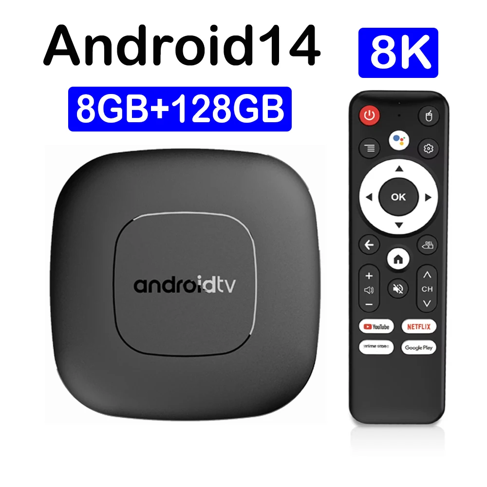 T1 Smart Android TV Box Android 14 Allwinner H313 asistente de Google Dual Wifi 5G 8K Video 8GB 128GB reproductor multimedia decodificador rápido