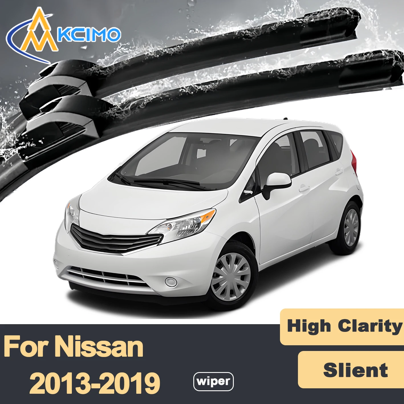 

Premium Rubber Durable Silent Windshield Wiper Blades 2pcs for Nissan Versa Hatch E12 2013-2019 Note Front Wiper Blades Set