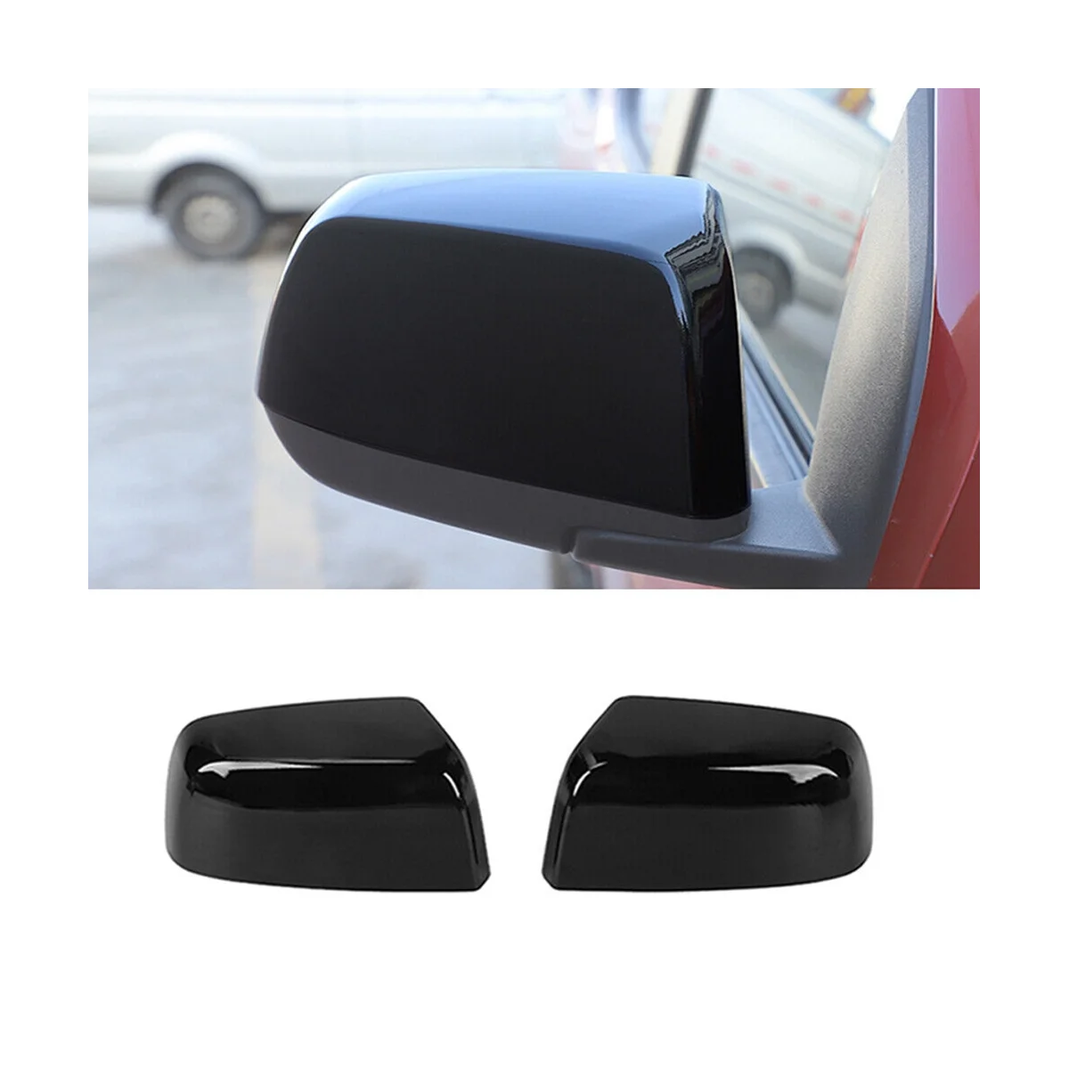 Rearview Mirror Cover Side Mirror Cover Frame Trim Sticker for Chevrolet Colorado GMC Canyon 2014-2022, ABS Black