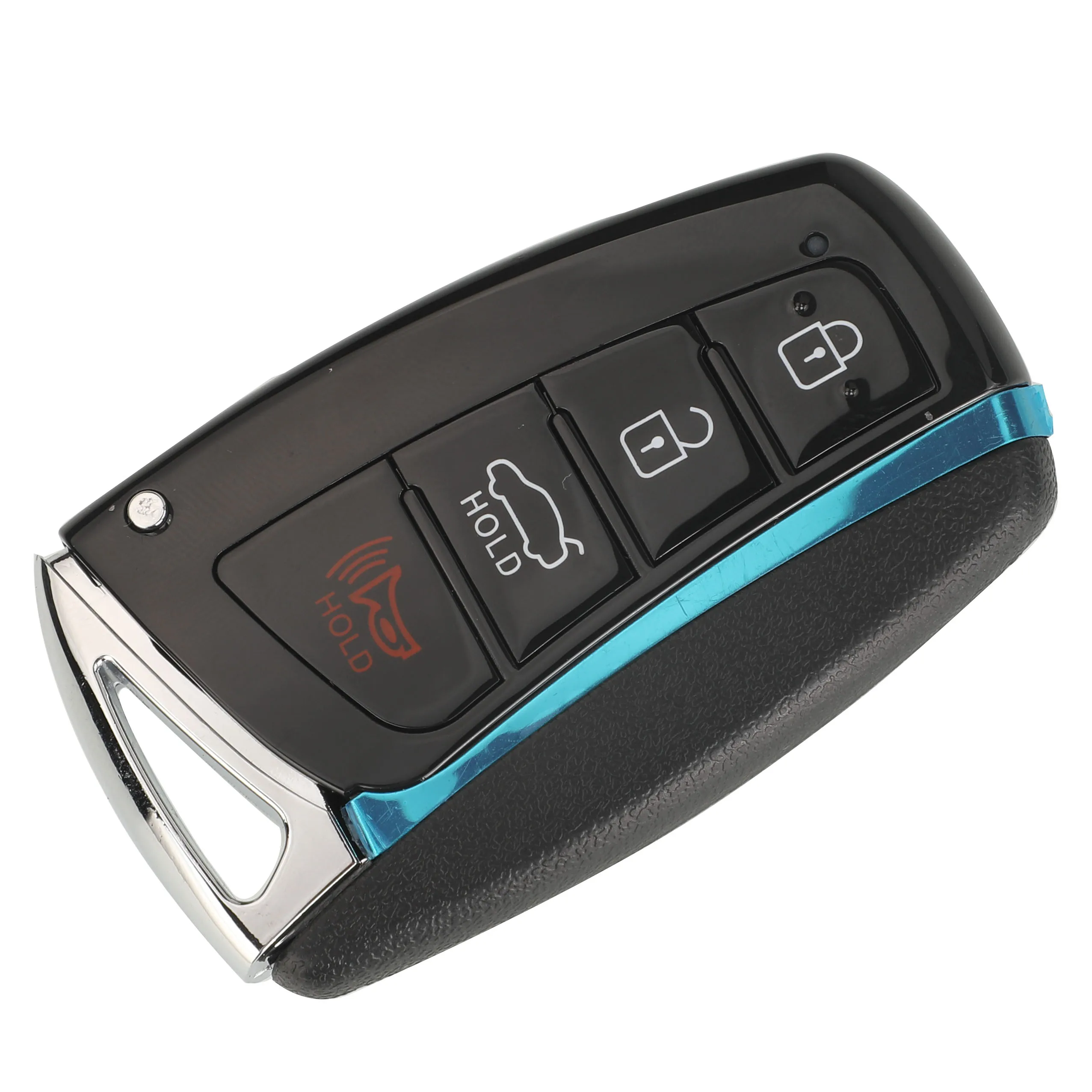 Jingyuqin 3 4 أزرار عالية الجودة حافظة المفاتيح الذكية لشركة هيونداي جينيسيس سانتا في ايكوس أزيرا مفتاح تحكم عن بعد قذيفة الذكية فوب