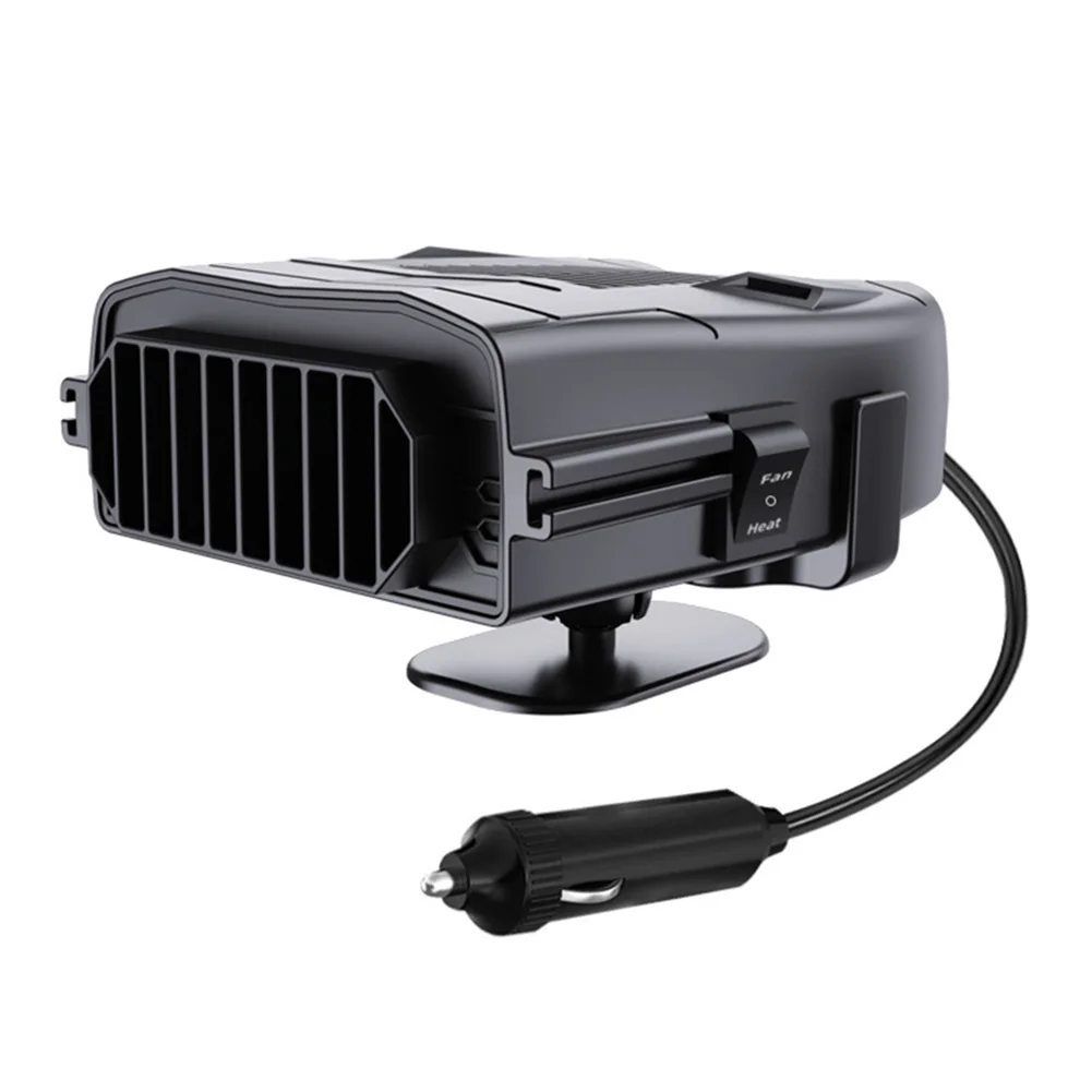 12V Automotive Car Heater and Defroster with 360 Degree Adjustable Mount for Windshield Demisting and Cooling Fan Operation