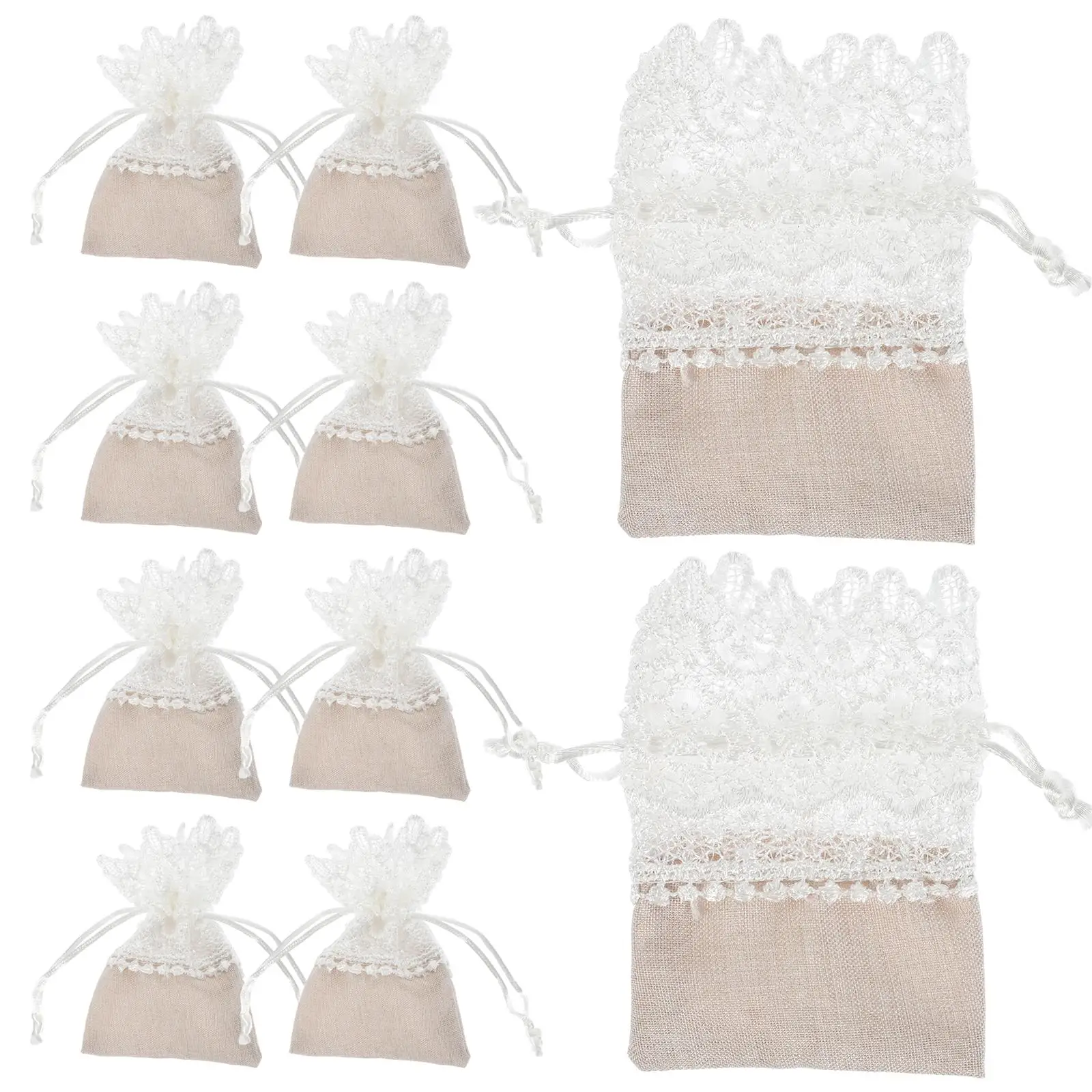 10 Pcs Gift Drawstring Lace Storage Pouches For Wedding Party Christmas Goodies C y Drawstring Bags Bags Pouches