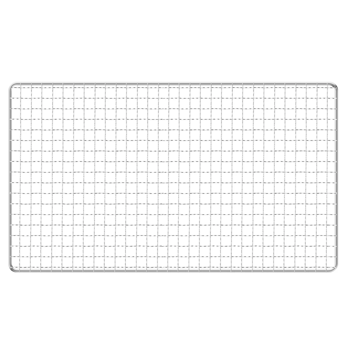 Hemoton Stainless Steel Squares Holes Bbq Grid Around 57 Cm Accessories Barbecue Wire Mesh Multi-Purpose BBQ Grid Cooking