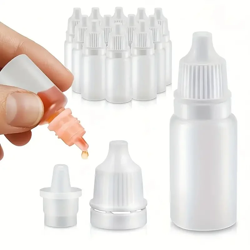 5Pcs 3ml 5ml 10ml Eye Drop Bottles PE Tip Squeeze Plastic Dispenser Empty Storage Containers