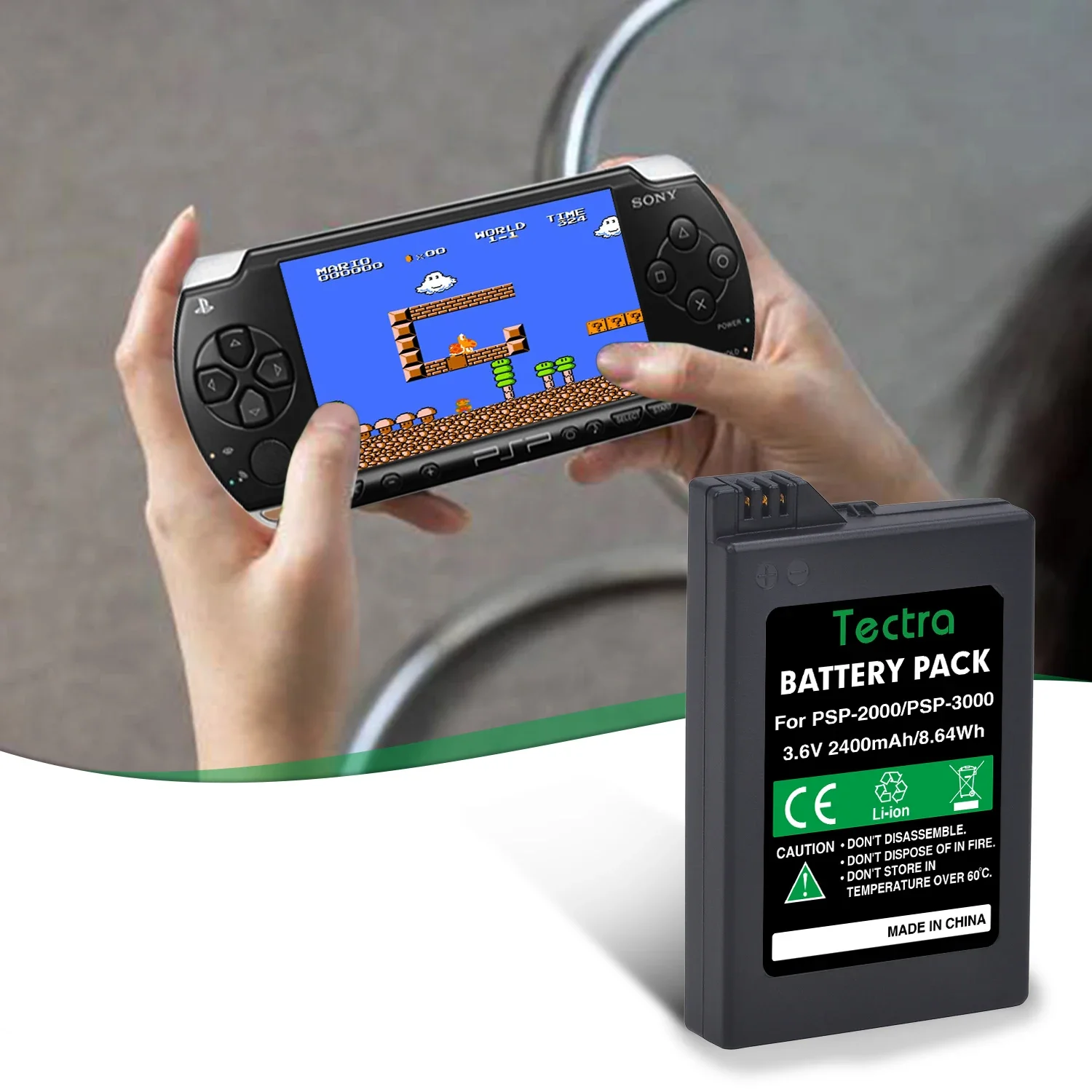 소니 PSP-S110, PSP 2000 슬림 3000 시리즈 PSP-2001 PSP-3001 PSP-3002 PSP-3004용 10개 2400mAh 충전식 리튬…