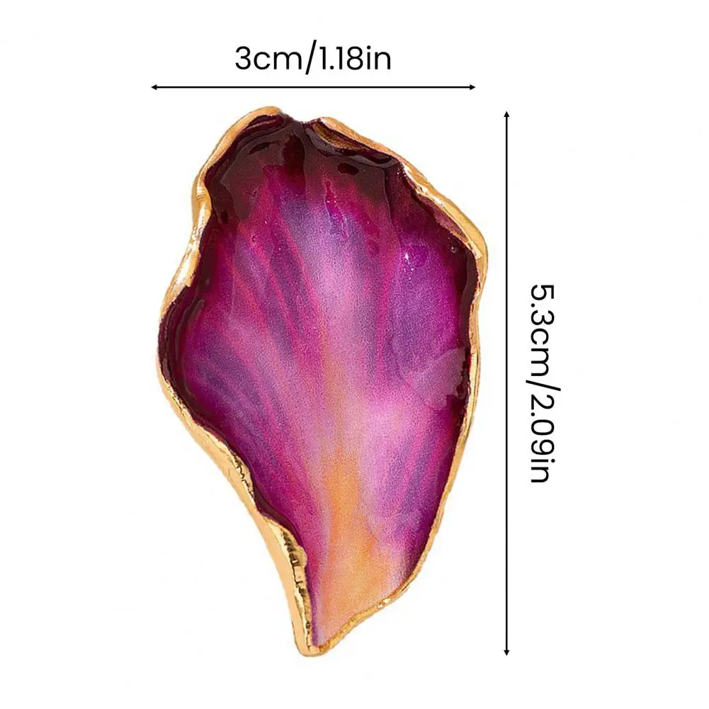 Multi-layer Fired Enamel Jewelry Timeless High-end Texture Earrings Multi-layer Enamel Glaze Earrings Colorful Translucent Petal