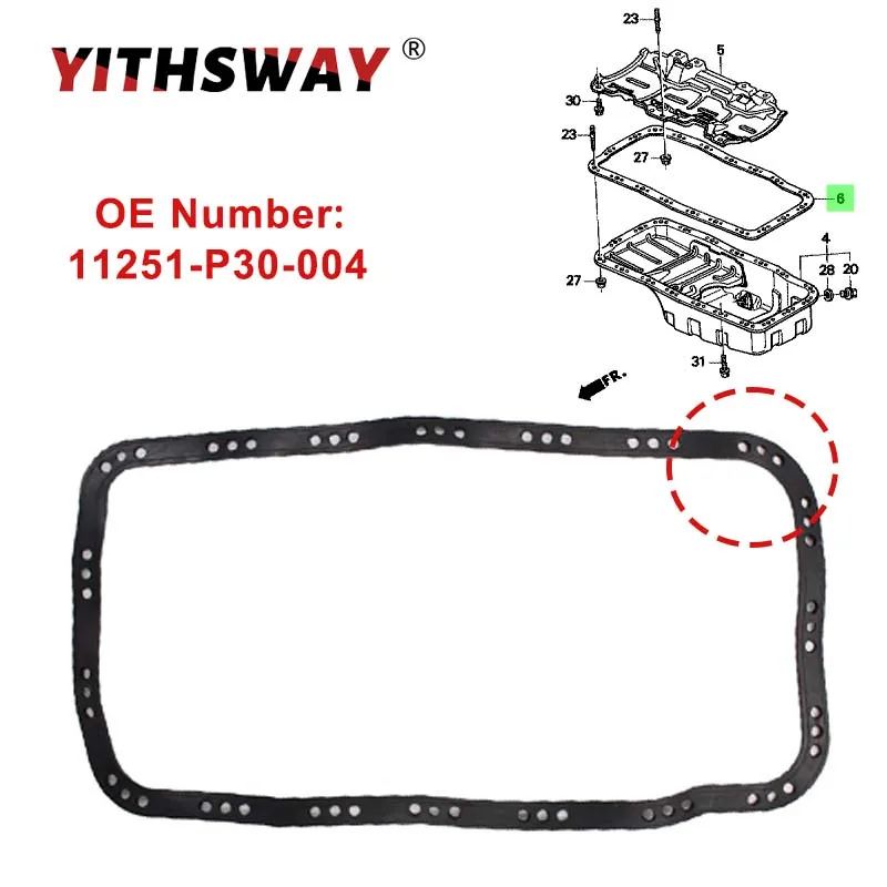 

11251-P30-004 Engine Oil Pan Gasket Seal for Honda Civic 1.6L CR-V 2.0L Acura Integra 1.8L1998 1999 2000 2001 Car Accessories