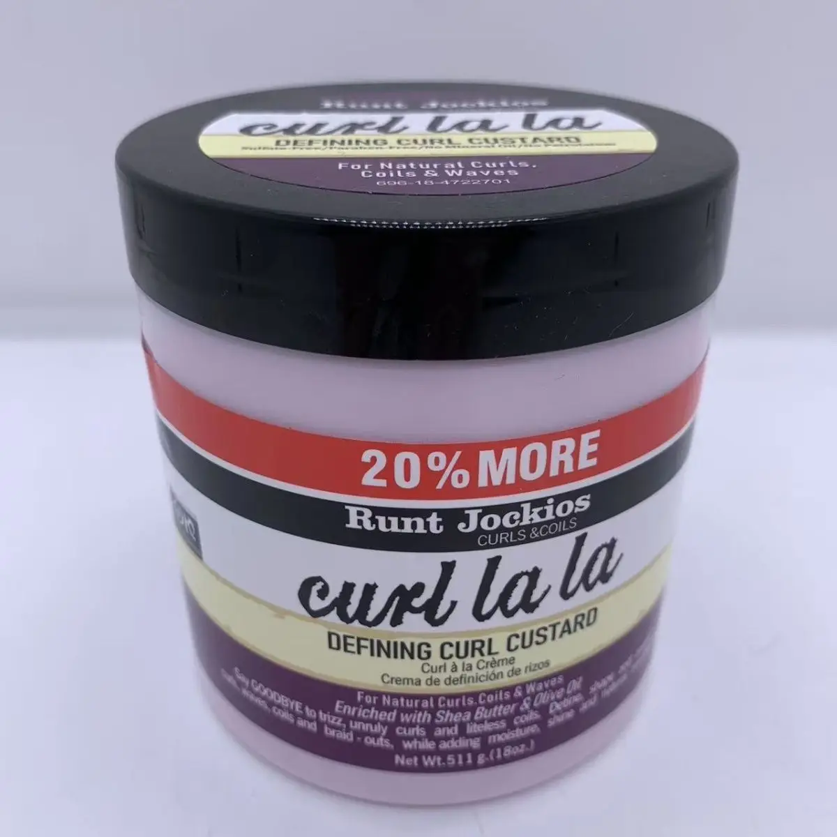 511g Non-volatile film purple curl cream for frizzy hair, amino acid conditioner to nourish hair texture