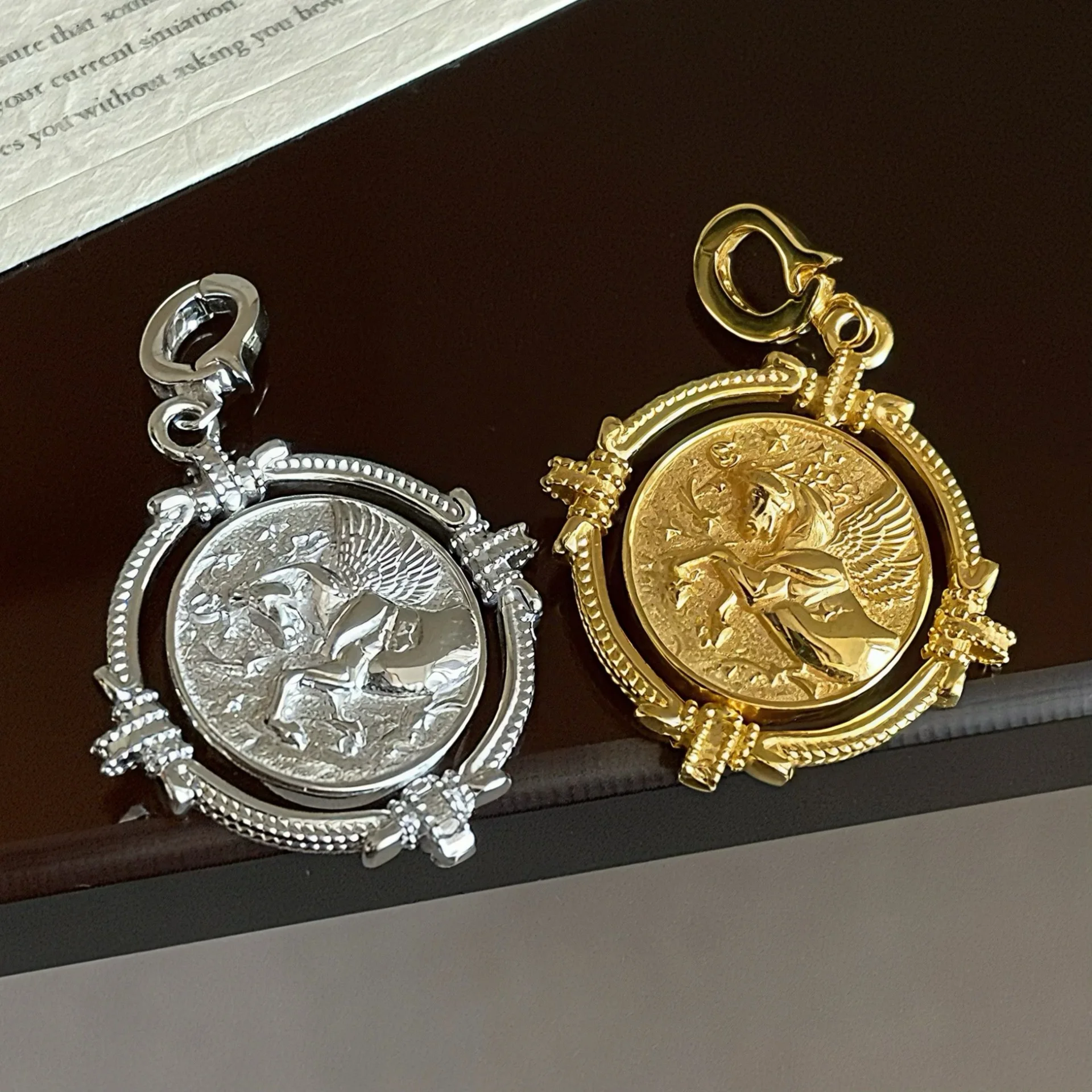 BOCAI NEW S925 Sterling Silver Fashionable And Personalized Versatile Buckle Spinning Pony Flying Horse Pendant
