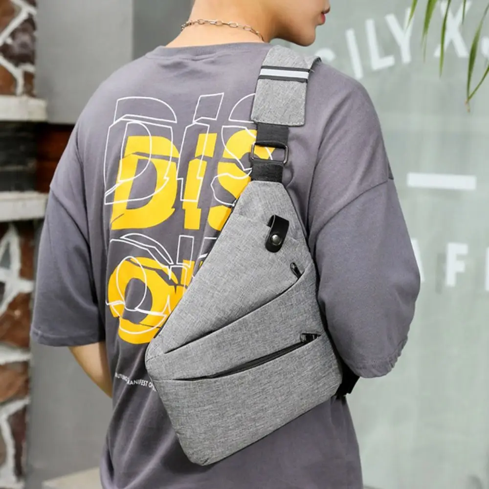 

Мужская нагрудная сумка большой вместимости со съемным плечевым ремнем, модная мужская сумка через плечо, повседневные многофункциональные спортивные сумки на плечо
