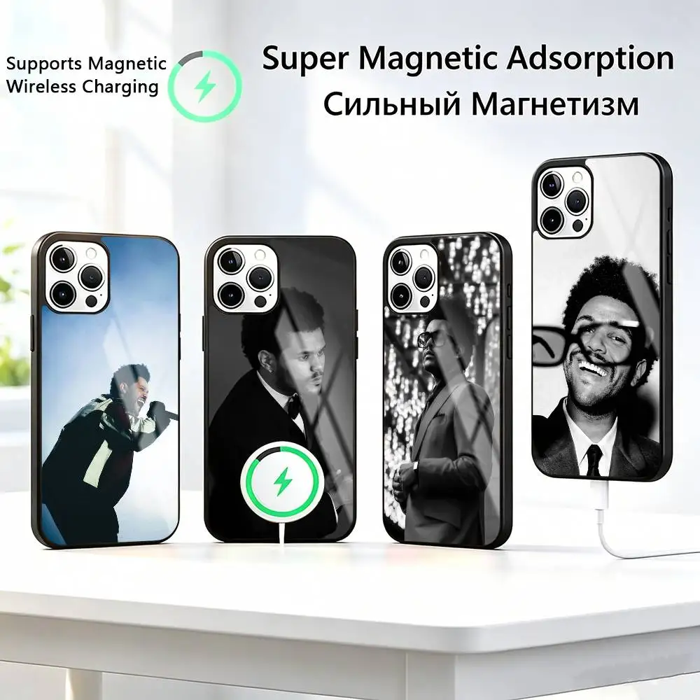 

Music-c producer-r The Weeknd Phone Case For iPhone17,16,15,14,13,12,11 Plus,Pro Supports Magnetic Wireless Charging