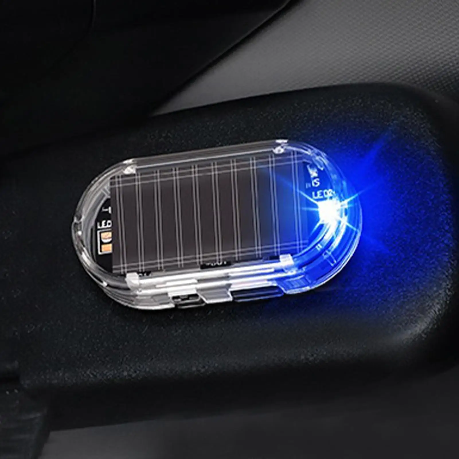 Solar Power Car Alarm Solar Charging With USB Port Flashing Alarm LED Car Light For Sedan Truck Caravan Garage Overnight Parking
