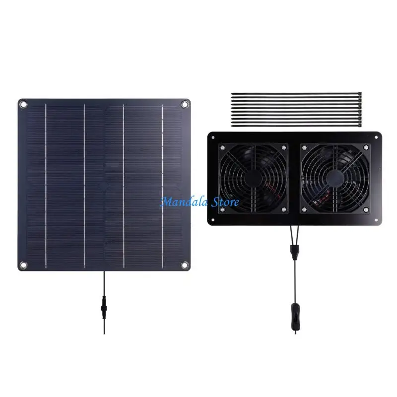 

U2JC 15W Solar Exhaust Fan Ventilator Solar plate Powered Fan Air Extractors