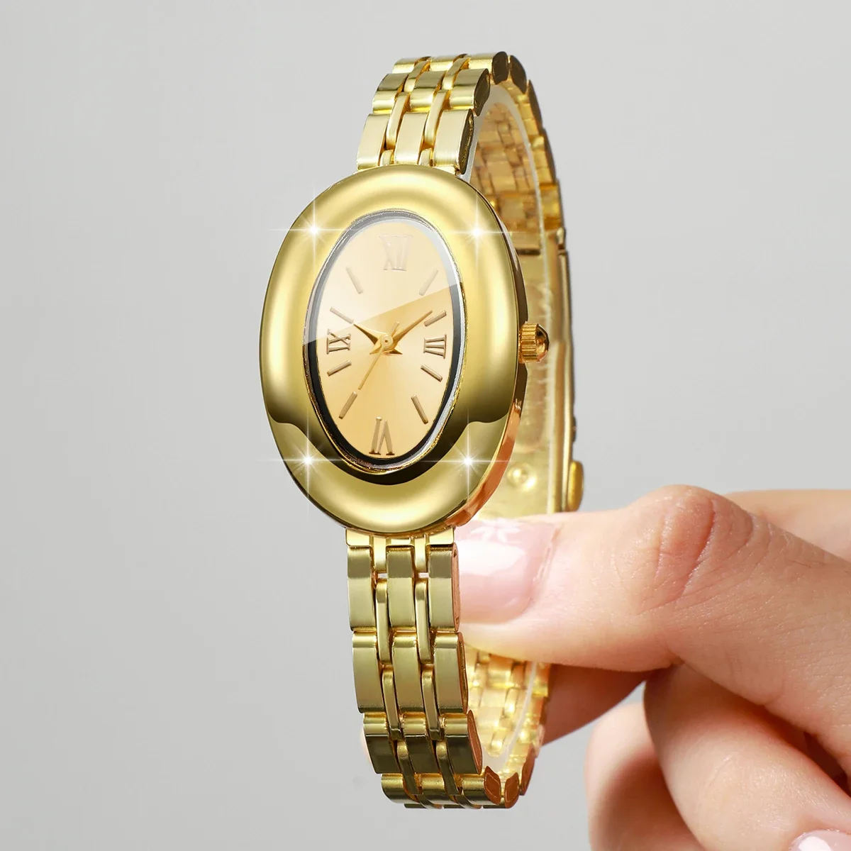 Luxury Golden Strap Women Quartz Watch Roma Dial Ladies Wristwatches Relogio Feminino Clock GiftWithout Box