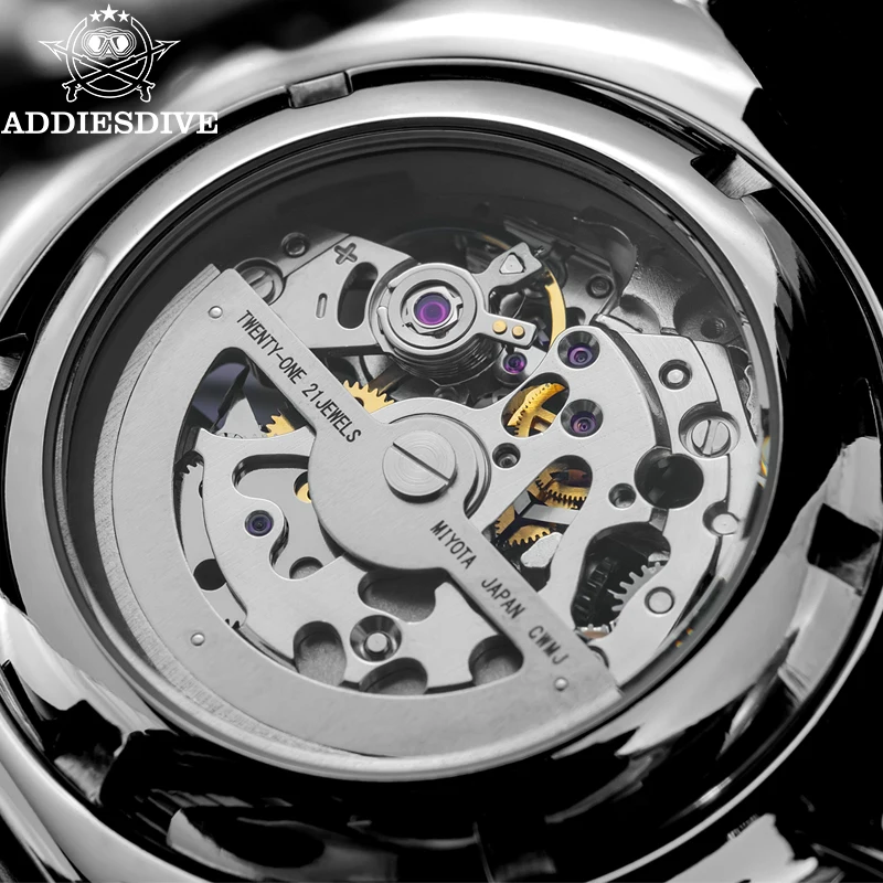 ساعة أديدس ديف الفاخرة للرجال هيكل عظمي أوتوماتيكية زجاج الياقوت BGW9 ساعة غواص مضيئة 200 متر ساعات ميكانيكية تناظرية للرجال