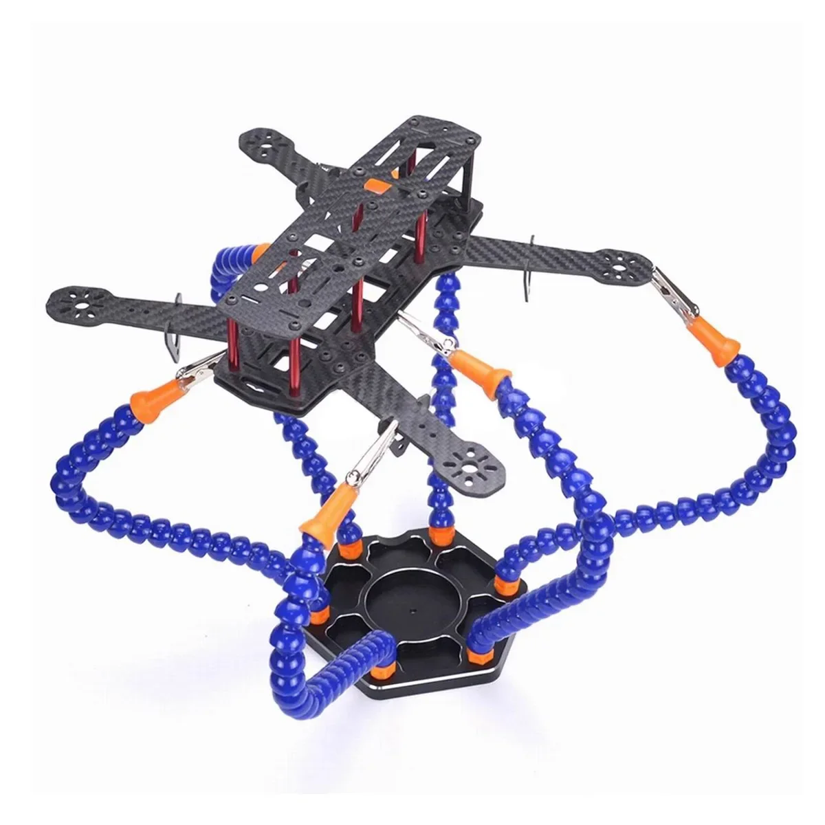 Helpende handen Derde arm Soldeerwerkstation 6 flexibele armen met precisie 360 graden krokodillenklem USB-vergrootglas Rc-gereedschap