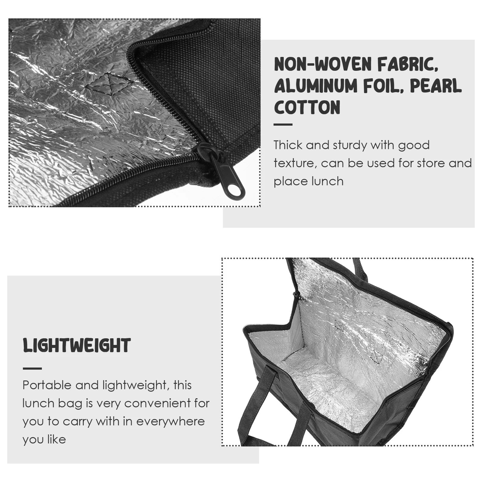 

1pcs Insulated Lunch Thermal Storage Portable Meal Prep For Work Outdoor Lightweight Heat Preservation Bag Reusable