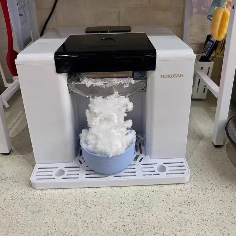 

220V Ice Crusher Snow Ice Maker Shaver Europe Snowflake Ice Machine Small Cotton Smoothie Automatic Snowflake Ice Crushing
