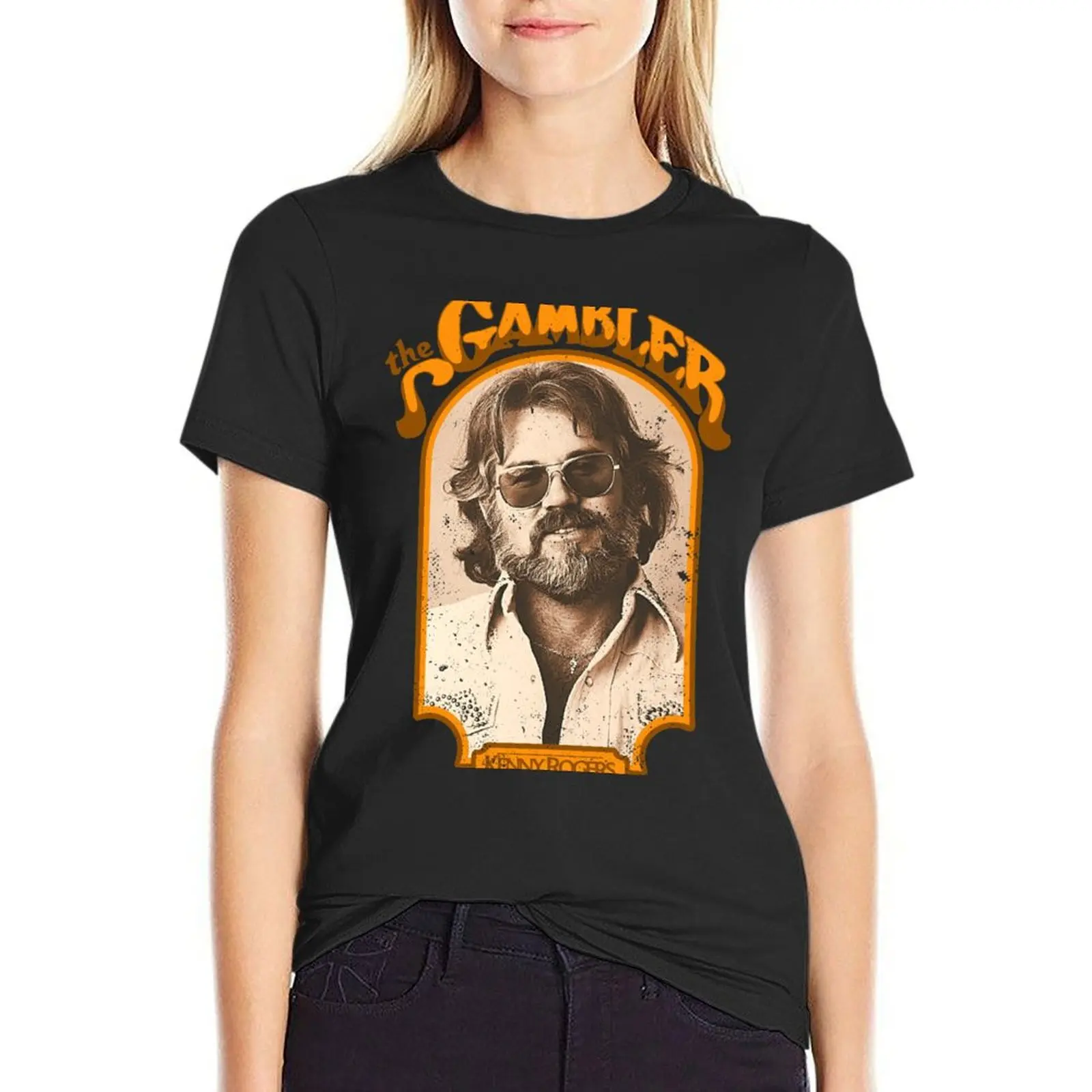 Kenny Rogers The Gambler T-Shirt hippie clothes Female clothing customs t shirts for Women