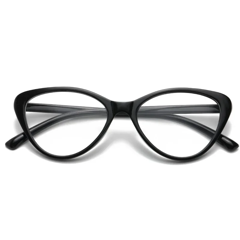 2024 Anti Blue Light Computer Glasses Women Big Frame Cat Eye Metal Frame Reading Eyeglasses Dropshipping