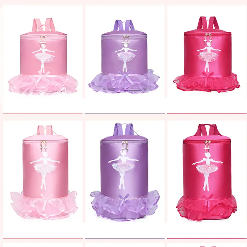 Ballet Dance Bags Pink Girls Sports Dance Handbag Kids Backpack Baby Barrels Package Gym Bag Costume Clothes Shoes Dress