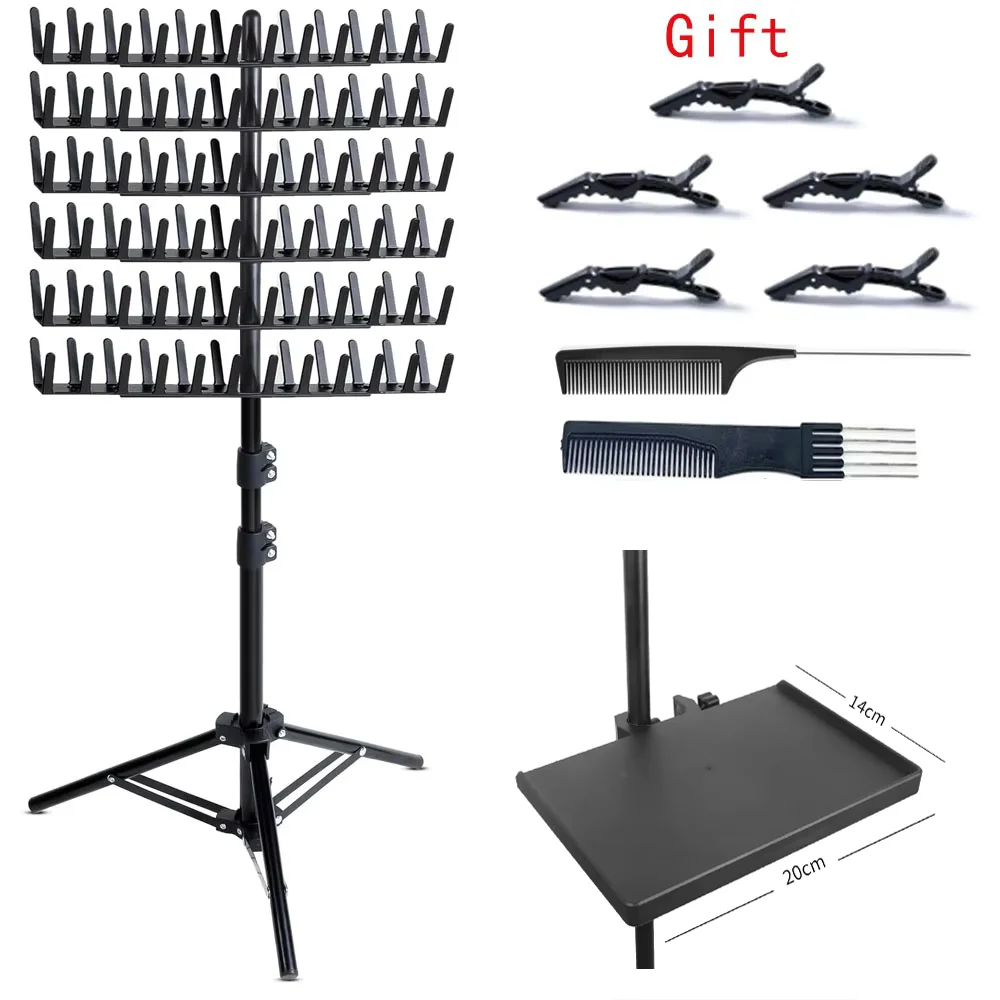 حامل وصينية لتضفير الشعر، رف تجديل بارتفاع قابل للتعديل لمصففي الشعر وحامل وصلات الشعر وأداة التضفير