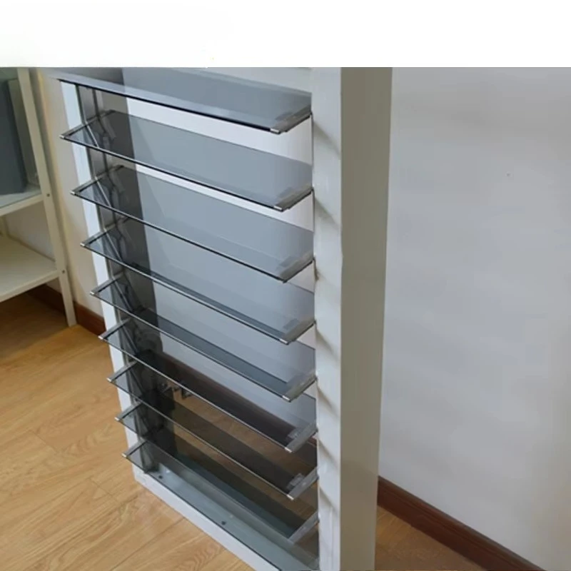 Hurricane aluminum glass shutters with shutter blades for household and coastal buildings